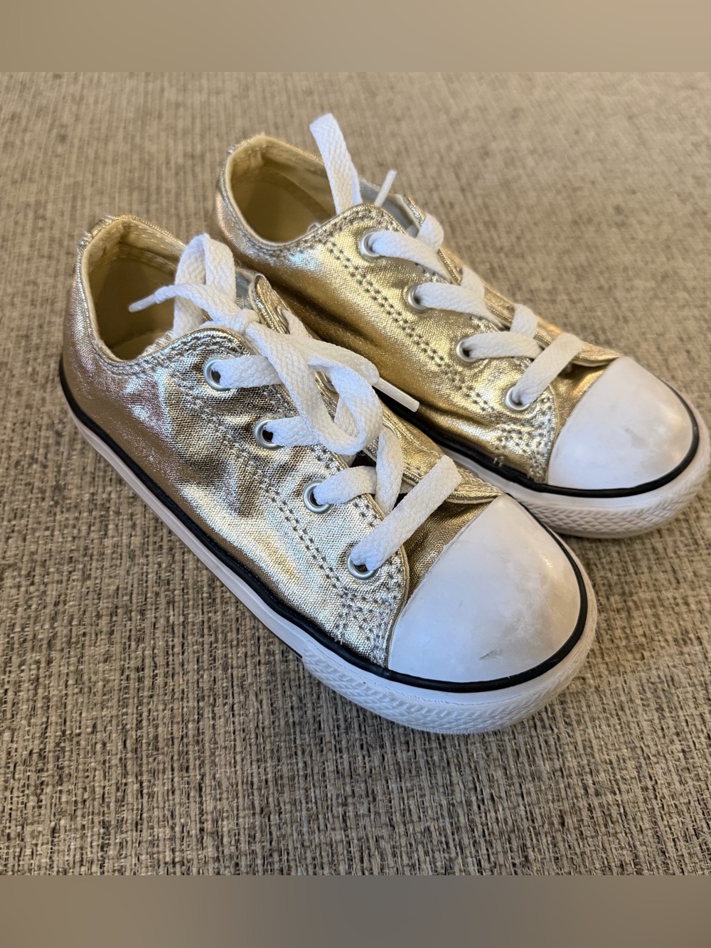 Toddler Shiny Gold Converse